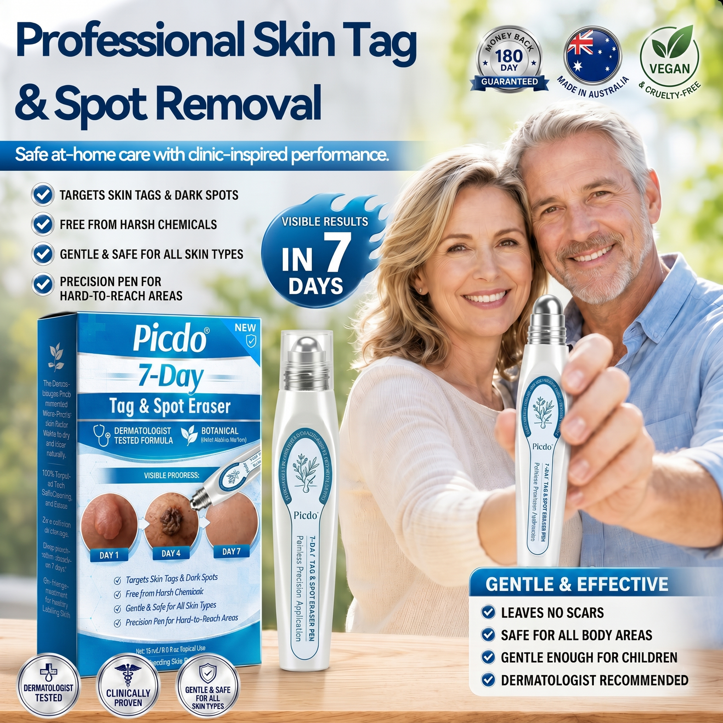 Official Store🚀𝐏i𝐜𝐝o® 7-𝐷𝑎𝑦 𝗧𝐚𝐠 & 𝗦𝗽𝐨𝐭 𝐄𝐫𝒂𝒔𝒆𝒓(Zero Pain, Zero 𝐒𝐜𝐚𝒓𝒔 Rollerball)